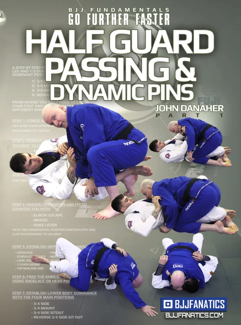 JohnDanaher_HalfGuardPassing_DynamicPins_BJJFundamentals-GoFurtherFaster_FRONTCover1